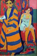 Ernst Ludwig Kirchner self-Portrait with Model (nn03) oil on canvas